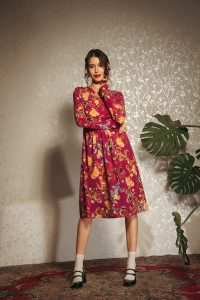 abito Paris floral print stampa floreale